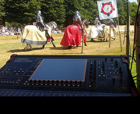 DigoCo controlling PA at Hampton Court jousting tournament.